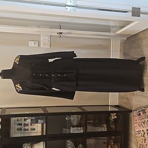 Nombre | 2 piece 100% Silk Beaded Black Jacket & Slip Dress | Womens Large